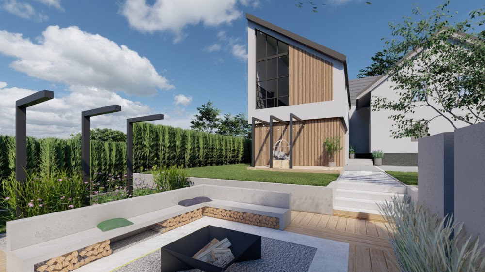 Projekt nowoczesnej architektury ogrodowej